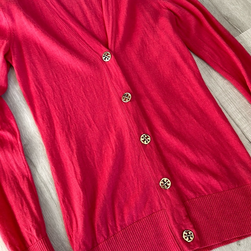 Pink Tory Burch cardigan in xs